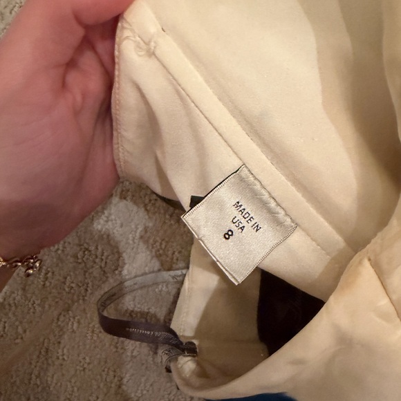 Monique Lhuillier White and Blue Floarl Dress - Picture 5 of 7